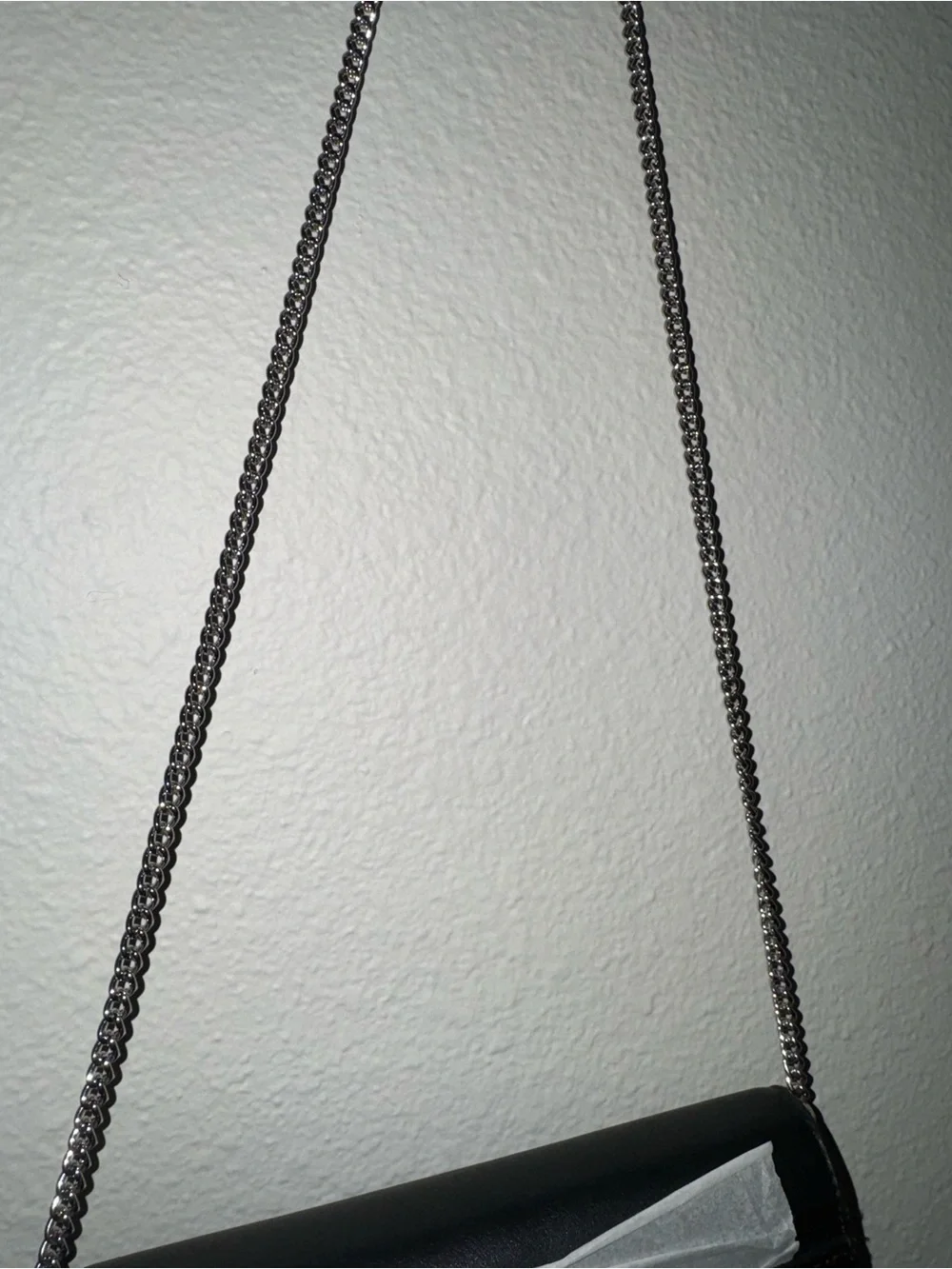 Nine West Black Leather Chain Wallet Crossbody